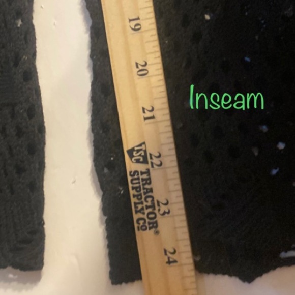 Crochet Fishnet Coverup Beachwear Pants Plus Size 4X Black High Rise Wide Leg - Picture 10 of 10